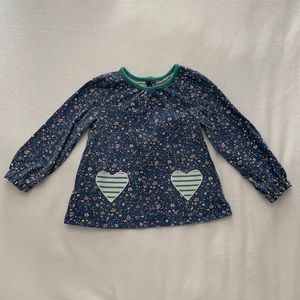 Baby Boden Tunic style floral shirt 12-18mo